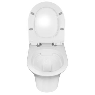 Унитаз подвесной AZARIO FRETTA ROUND AZ-2617E безободковый с сиденьем микролифт